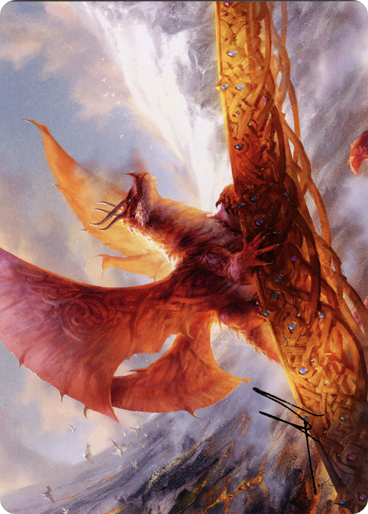 Goldspan Dragon // Goldspan Dragon  [Art Series: Kaldheim] (Borderless) Foil