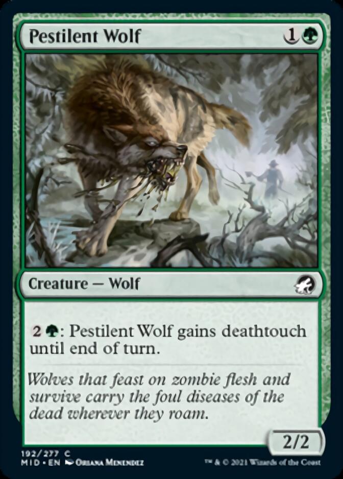 Pestilent Wolf [Innistrad: Midnight Hunt] Foil