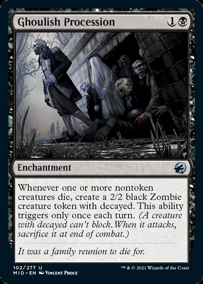 Ghoulish Procession [Innistrad: Midnight Hunt] Foil