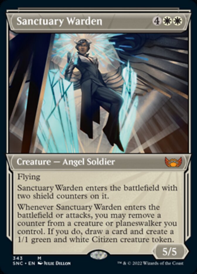 Sanctuary Warden (Showcase Art Deco) [Streets of New Capenna] Foil