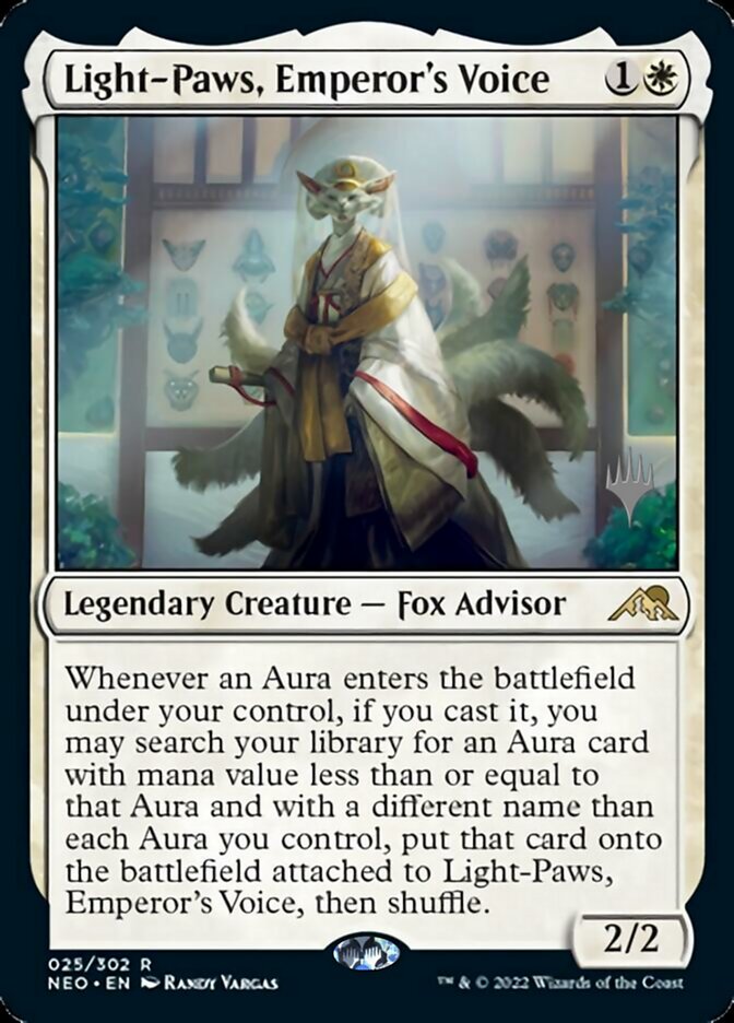 Light-Paws, Emperor's Voice (Promo Pack) [Kamigawa: Neon Dynasty Promos] Foil