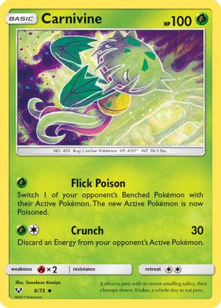 Carnivine (6/73) [Sun & Moon: Shining Legends] Reverse Holofoil