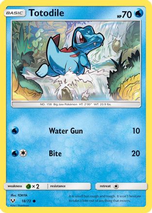 Totodile (18/73) [Sun & Moon: Shining Legends] Reverse Holofoil