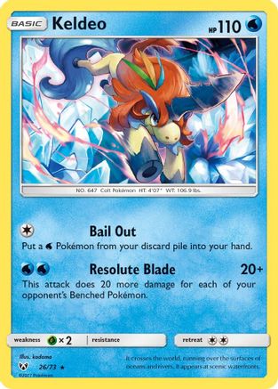 Keldeo (26/73) [Sun & Moon: Shining Legends] Reverse Holofoil