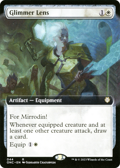 Glimmer Lens (Extended Art) [Phyrexia: All Will Be One Commander] Foil