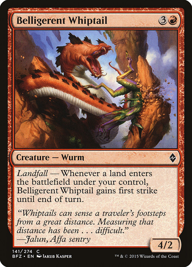Belligerent Whiptail [Battle for Zendikar] Foil