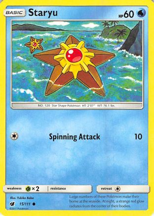 Staryu (15/111) [Sun & Moon: Crimson Invasion] Reverse Holofoil