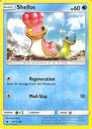Shellos (29/111) [Sun & Moon: Crimson Invasion] Reverse Holofoil