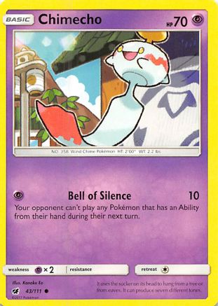 Chimecho (43/111) [Sun & Moon: Crimson Invasion] Reverse Holofoil