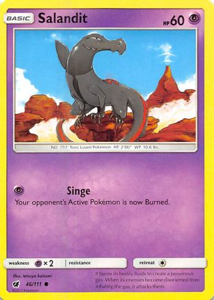 Salandit (46/111) [Sun & Moon: Crimson Invasion] Reverse Holofoil