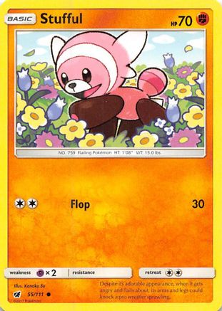 Stufful (55/111) [Sun & Moon: Crimson Invasion] Reverse Holofoil