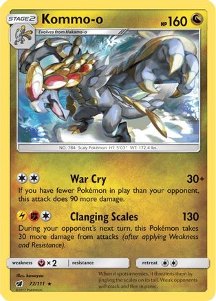 Kommo-o (77/111) [Sun & Moon: Crimson Invasion] Reverse Holofoil