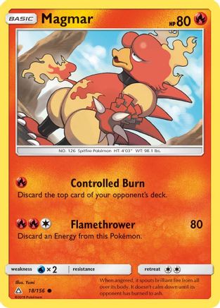 Magmar (18/156) [Sun & Moon: Ultra Prism] Reverse Holofoil