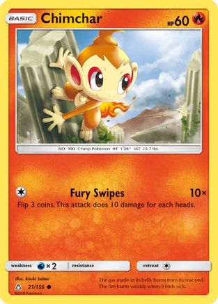 Chimchar (21/156) [Sun & Moon: Ultra Prism] Reverse Holofoil