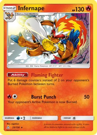 Infernape (23/156) [Sun & Moon: Ultra Prism] Reverse Holofoil