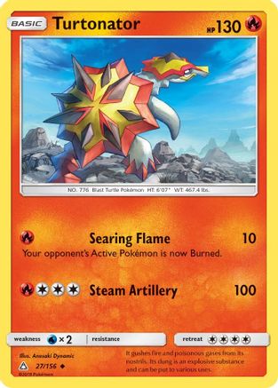 Turtonator (27/156) [Sun & Moon: Ultra Prism] Reverse Holofoil