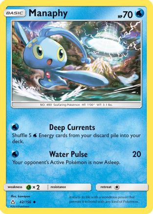 Manaphy (42/156) [Sun & Moon: Ultra Prism] Reverse Holofoil