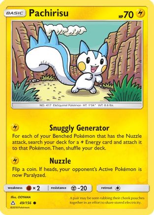 Pachirisu (49/156) [Sun & Moon: Ultra Prism] Reverse Holofoil
