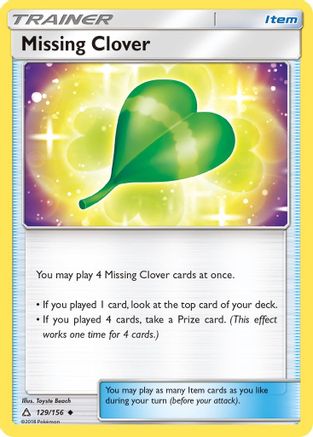 Missing Clover (129/156) [Sun & Moon: Ultra Prism] Reverse Holofoil