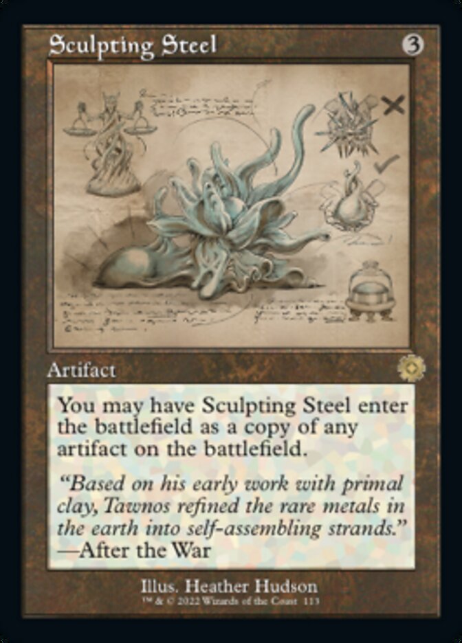Sculpting Steel (Retro Schematic) [The Brothers' War Retro Artifacts] Foil