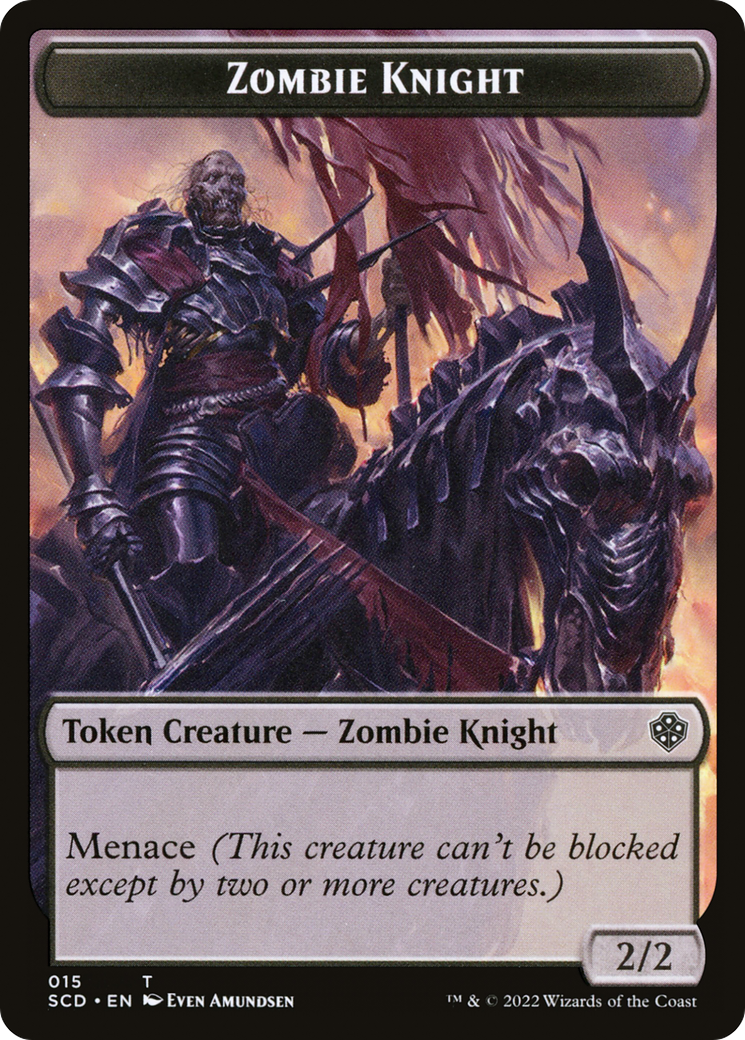 Zombie Knight  [Starter Commander Deck Tokens] Foil