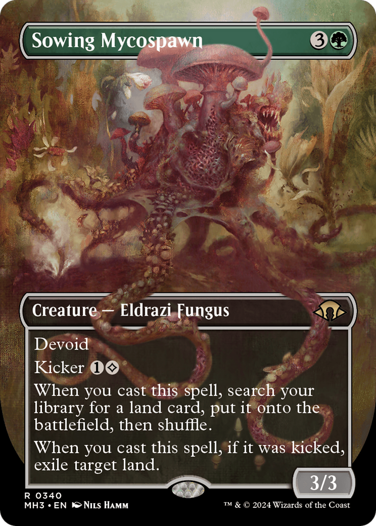 Sowing Mycospawn (Borderless) [Modern Horizons 3] Foil