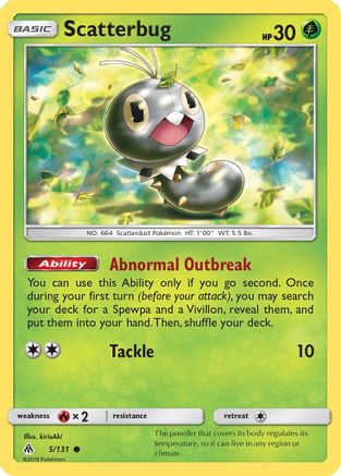 Scatterbug (5/131) [Sun & Moon: Forbidden Light] Reverse Holofoil