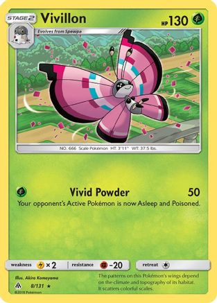 Vivillon (8/131) [Sun & Moon: Forbidden Light] Reverse Holofoil