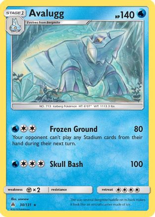 Avalugg (30/131) [Sun & Moon: Forbidden Light] Reverse Holofoil