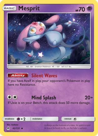 Mesprit (42/131) [Sun & Moon: Forbidden Light] Reverse Holofoil