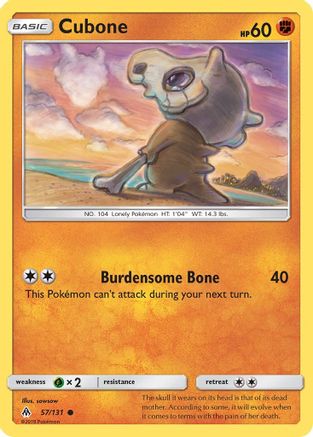 Cubone (57/131) [Sun & Moon: Forbidden Light] Reverse Holofoil