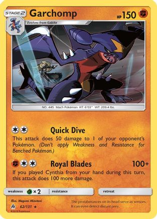 Garchomp (62/131) [Sun & Moon: Forbidden Light] Reverse Holofoil