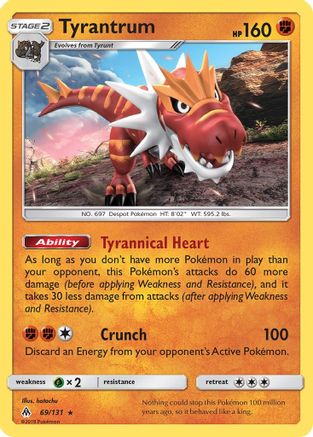 Tyrantrum (69/131) [Sun & Moon: Forbidden Light] Reverse Holofoil