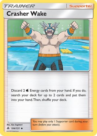 Crasher Wake (104/131) [Sun & Moon: Forbidden Light] Reverse Holofoil