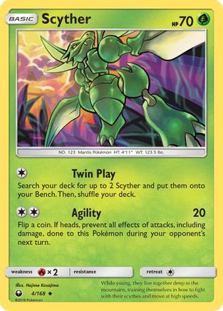 Scyther (4/168) [Sun & Moon: Celestial Storm] Reverse Holofoil