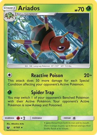 Ariados (6/168) [Sun & Moon: Celestial Storm] Reverse Holofoil