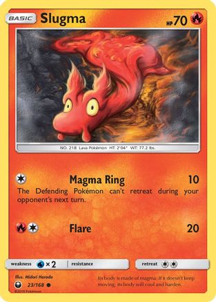Slugma (23/168) [Sun & Moon: Celestial Storm] Reverse Holofoil