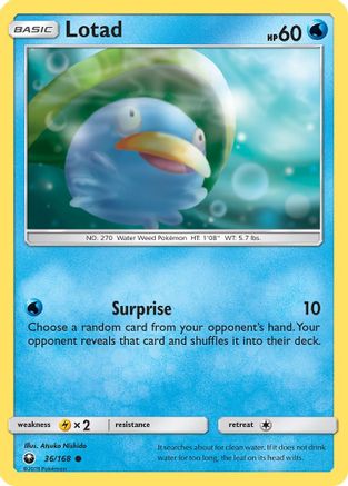 Lotad (36/168) [Sun & Moon: Celestial Storm] Reverse Holofoil