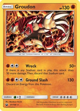 Groudon (81/168) [Sun & Moon: Celestial Storm] Reverse Holofoil
