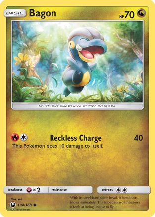 Bagon (104/168) [Sun & Moon: Celestial Storm] Reverse Holofoil