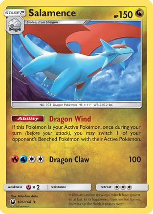 Salamence (106/168) [Sun & Moon: Celestial Storm] Reverse Holofoil
