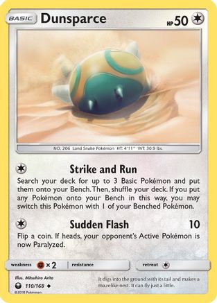Dunsparce (110/168) [Sun & Moon: Celestial Storm] Reverse Holofoil