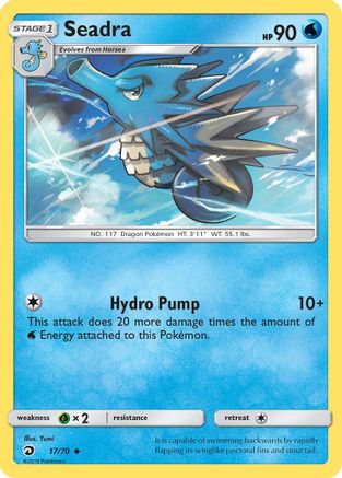 Seadra (17/70) [Sun & Moon: Dragon Majesty] Reverse Holofoil
