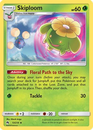 Skiploom (13/214) [Sun & Moon: Lost Thunder] Reverse Holofoil