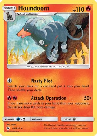 Houndoom (46/214) [Sun & Moon: Lost Thunder] Reverse Holofoil