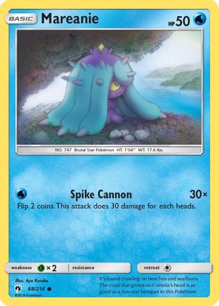 Mareanie (68/214) [Sun & Moon: Lost Thunder] Reverse Holofoil