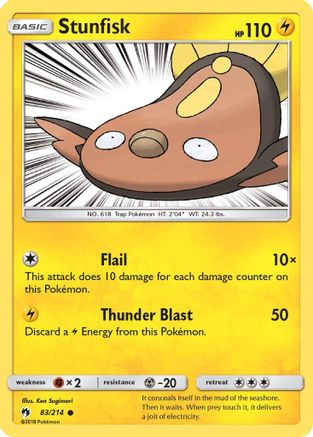 Stunfisk (83/214) [Sun & Moon: Lost Thunder] Reverse Holofoil