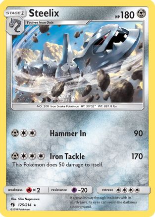 Steelix (125/214) [Sun & Moon: Lost Thunder] Reverse Holofoil