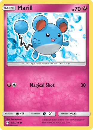 Marill (135/214) [Sun & Moon: Lost Thunder] Reverse Holofoil