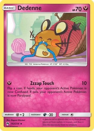 Dedenne (142/214) [Sun & Moon: Lost Thunder] Reverse Holofoil